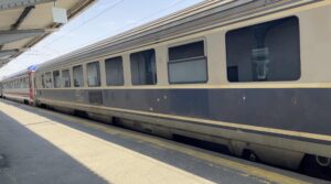 Bucharest train station, on the way to Varna Bulgaria