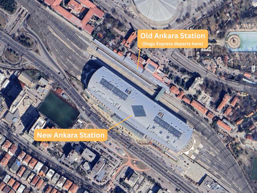 Dogu Express Ankara Old and New Station Dogu Express Ankara Old and New Station Map