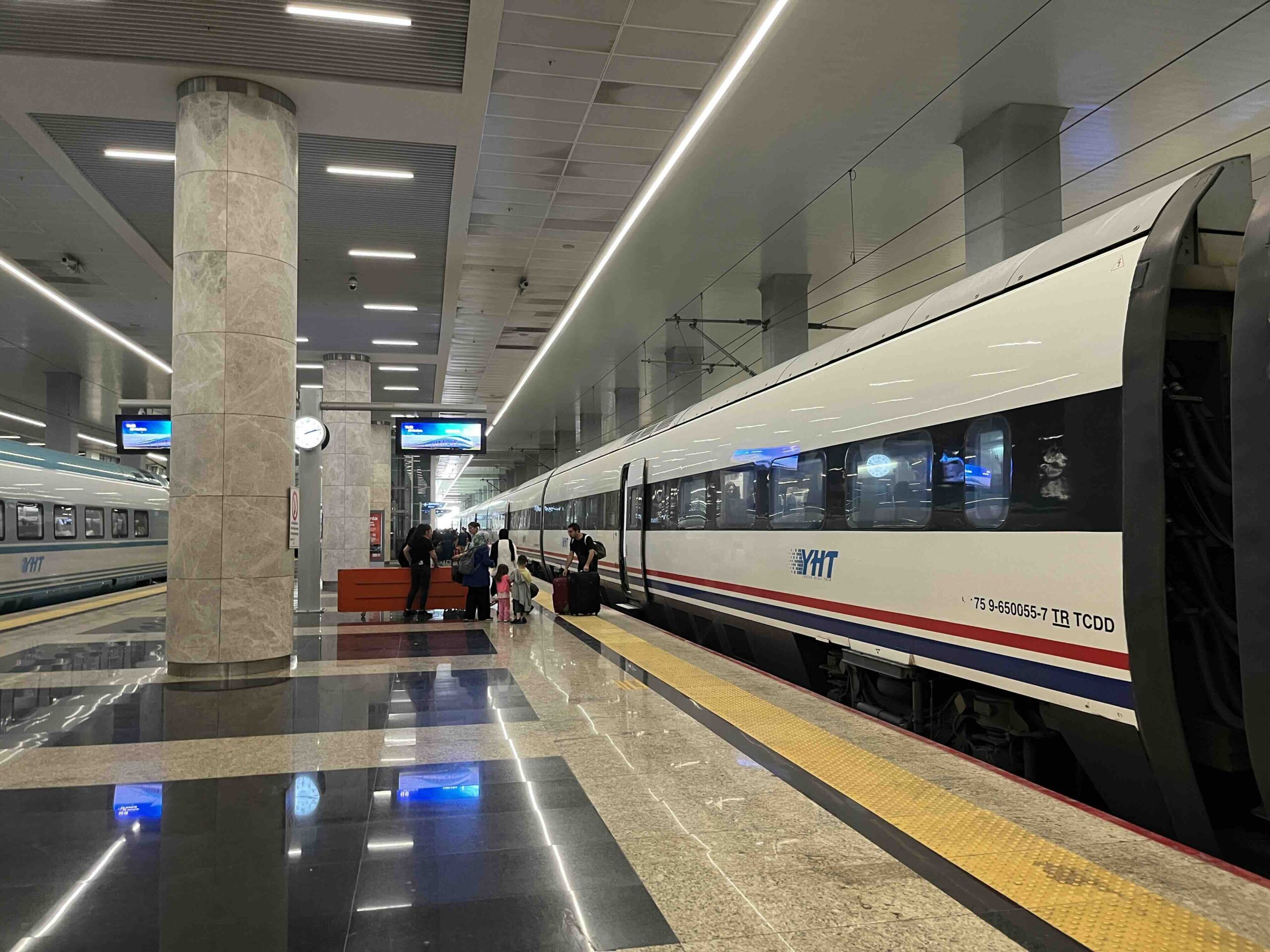 Arrival at Ankara Station by High Speed Train