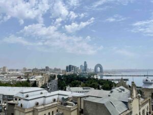 View from Maiden Tower over the city of Baku