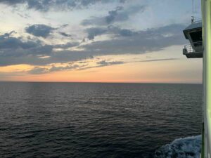 Sunset over the Caspian Sea